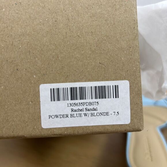 Reformation Rachel Heeled Sandals in Powder Blue Size 7.5 - Picture 8 of 8